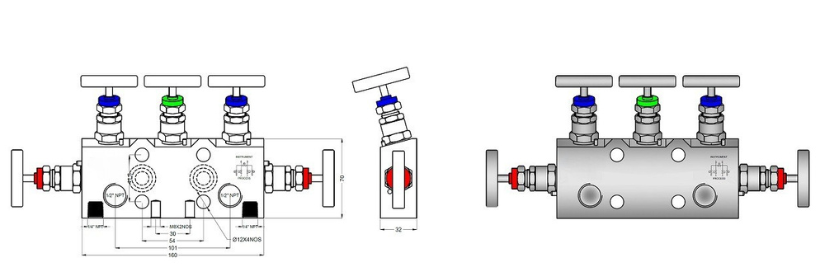 Pipe Gauge 90° Syphon Main View